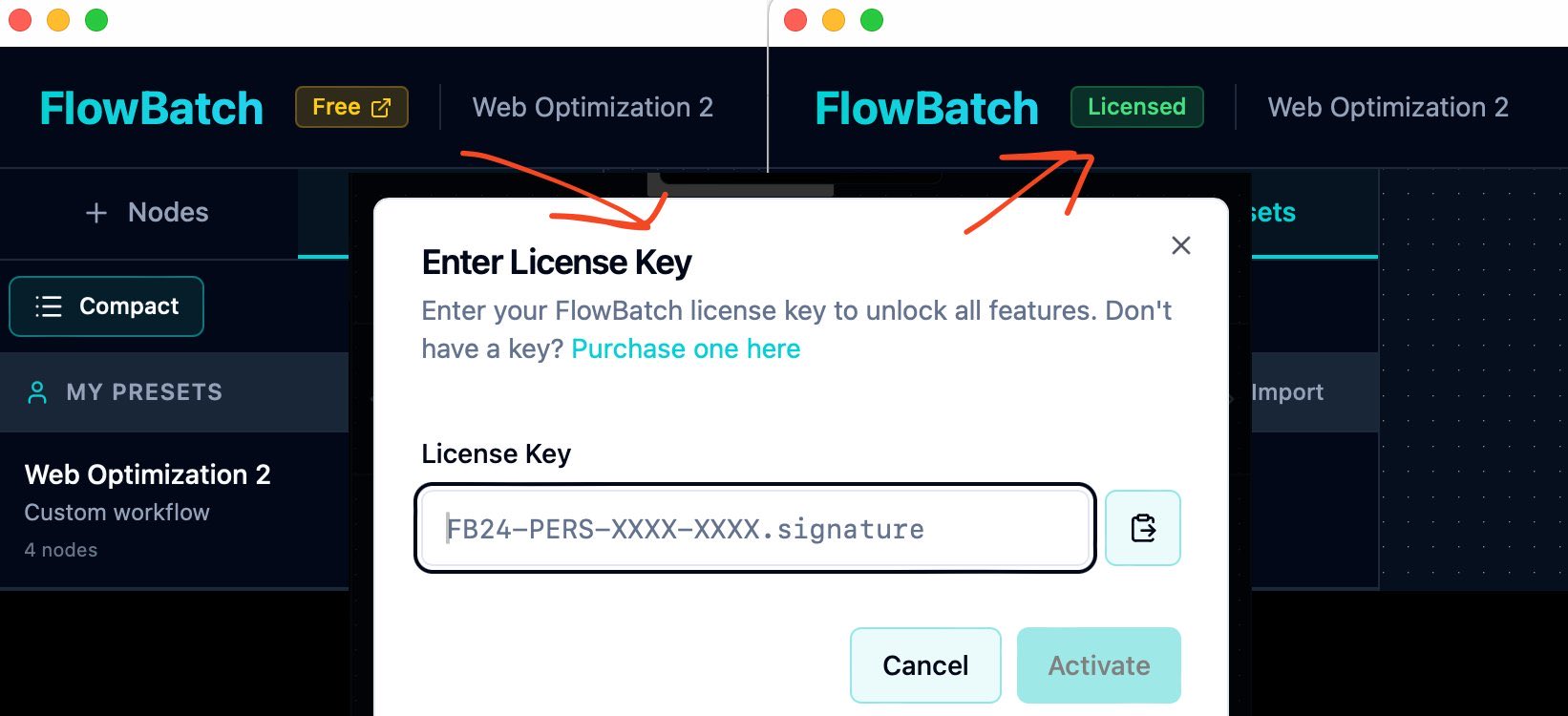 Licensing Model Implementation